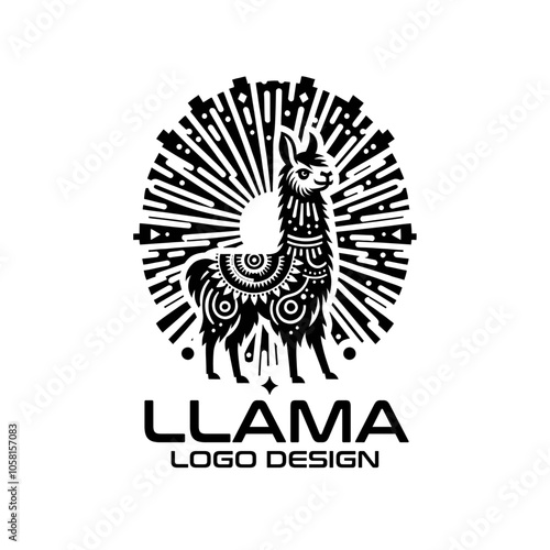 Llama Vector Logo Design