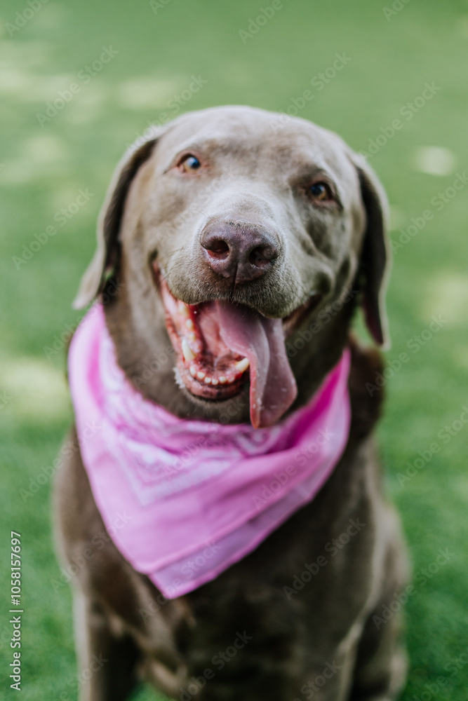 Fototapeta premium portrait of a labrador smiling