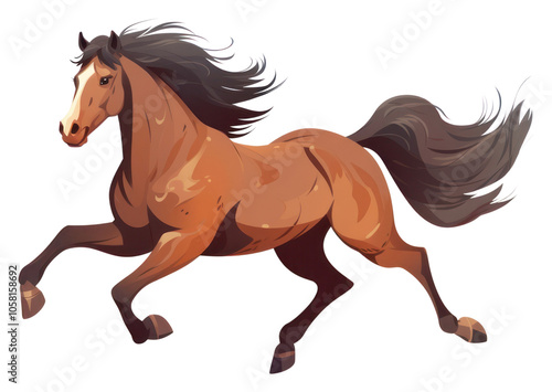 PNG Rocky Mountain Horse horse stallion running. photo