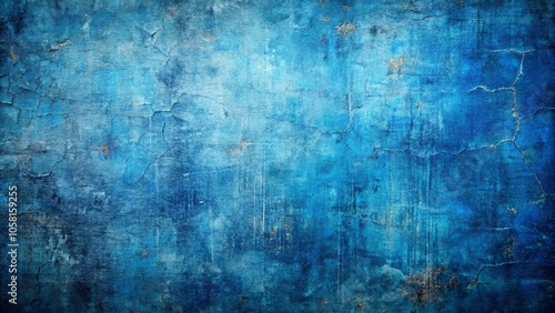 Abstract Blue Weathered Surface With Subtle Crackling And Faded Texture