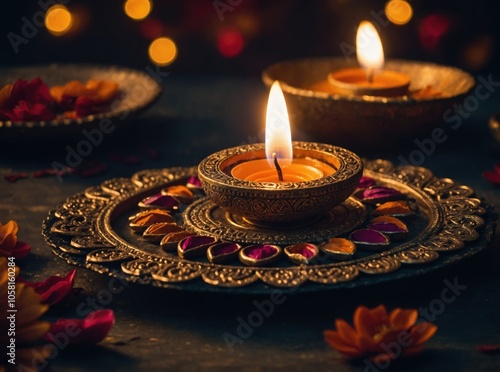 The essence of Diwali is in the warmth of tradition, the light of love, and the joy of sharing with others photo