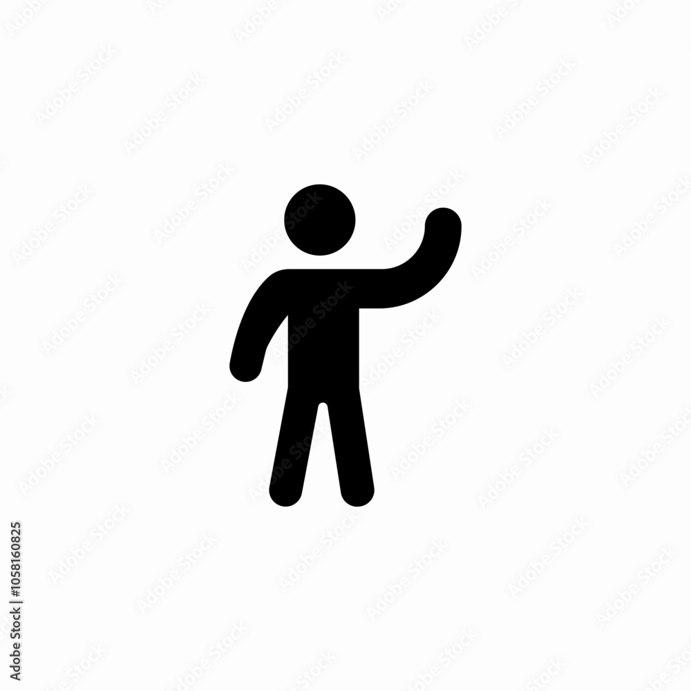 waving person (2) icon sign vector waving person (2) icon sign vector