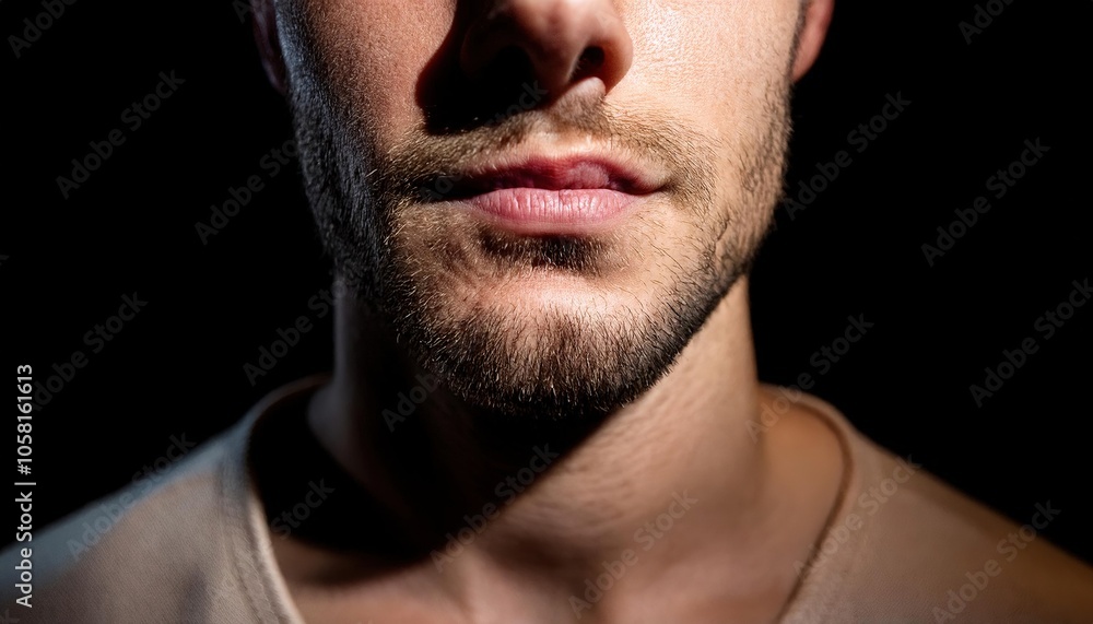Close-up Portrait of a Male Model with Beard Close-up Portrait of a Male Model with Beard