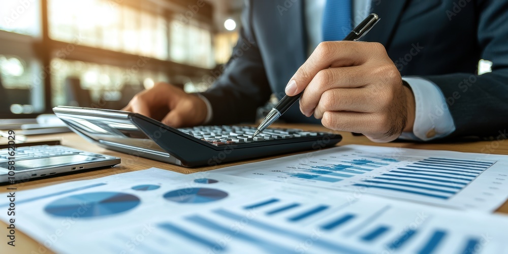 Expert Financial Planner Offering Tailored Investment Advice and Comprehensive Risk Assessments in a Contemporary Office Setting Expert Financial Planner Offering Tailored Investment Advice and Comprehensive Risk Assessments in a Contemporary Office Setting