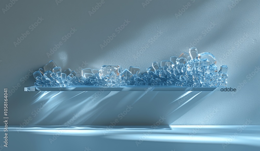 Abstract minimalist light blue and white background with shadows and light for product display Abstract minimalist light blue and white background with shadows and light for product display