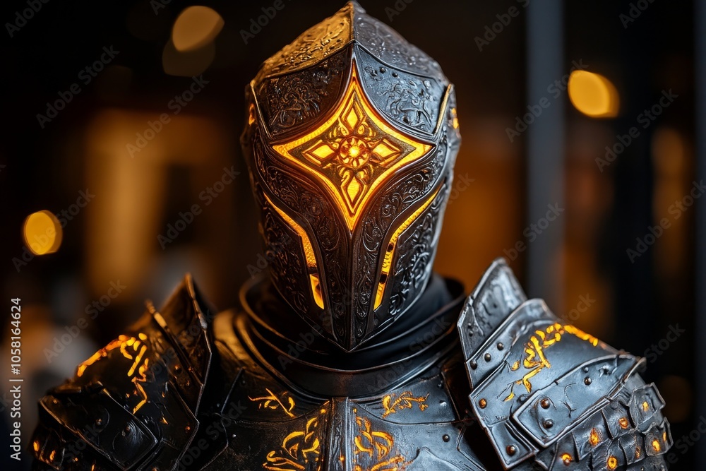 Fantasy-inspired knight’s armor with intricate design and glowing emblem, capturing the mystical and honorable nature of fantasy uniforms, symbolizing bravery and adventure Fantasy-inspired knight’s armor with intricate design and glowing emblem, capturing the mystical and honorable nature of fantasy uniforms, symbolizing bravery and adventure