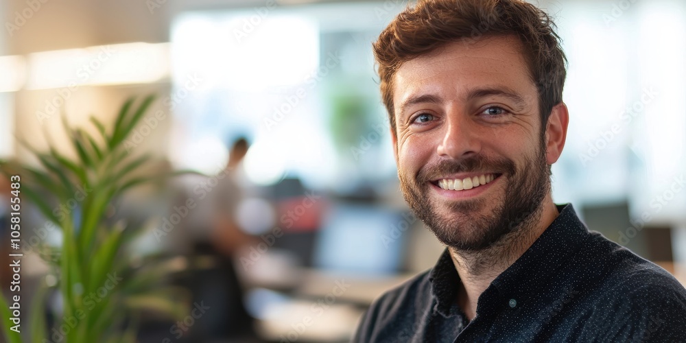 Fototapeta premium Technical Project Lead Driving Agile Software Development and Cross-Functional Team Coordination in a Dynamic Office Environment
