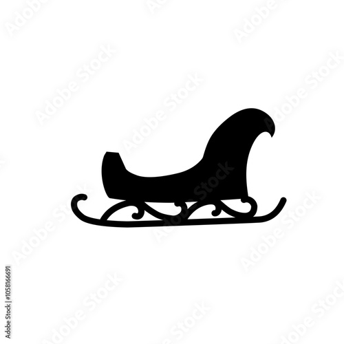 silhouettes of Santa Claus sleigh