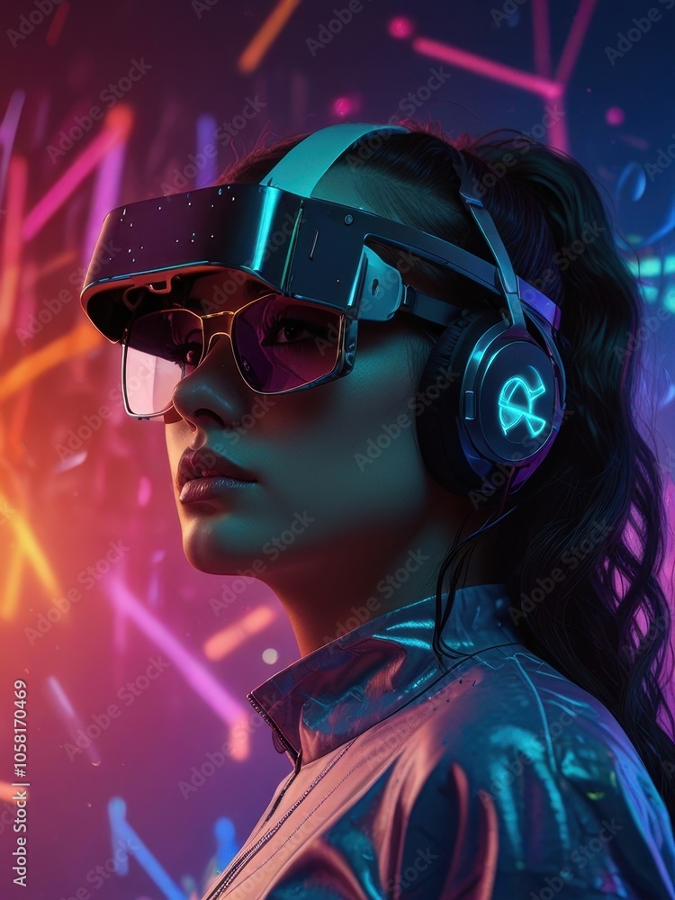 A Person Exploring Virtual Reality A Person Exploring Virtual Reality
