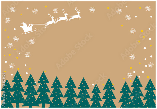 クリスマスフレームのサンタ飾り23の5