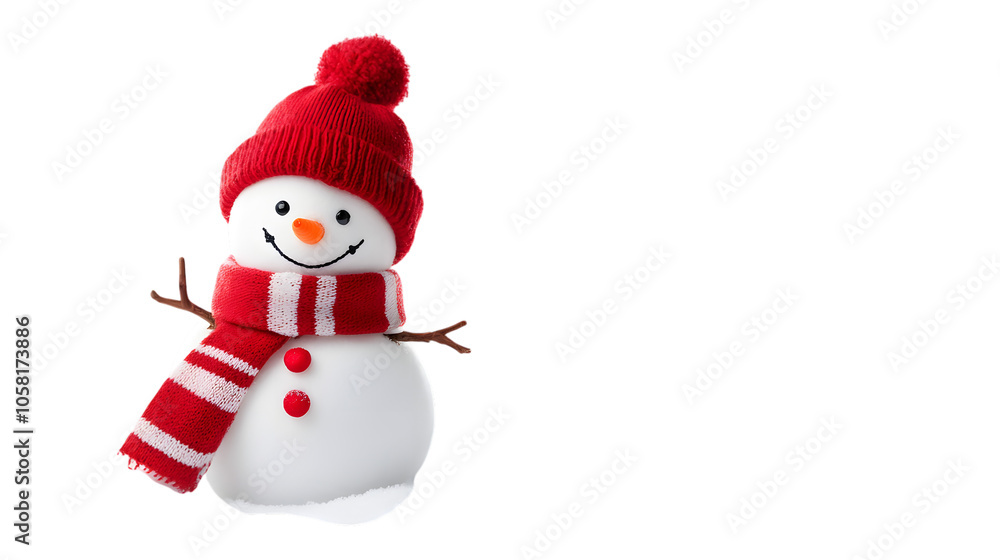 Happy snowman isolated on white background Happy snowman isolated on white background