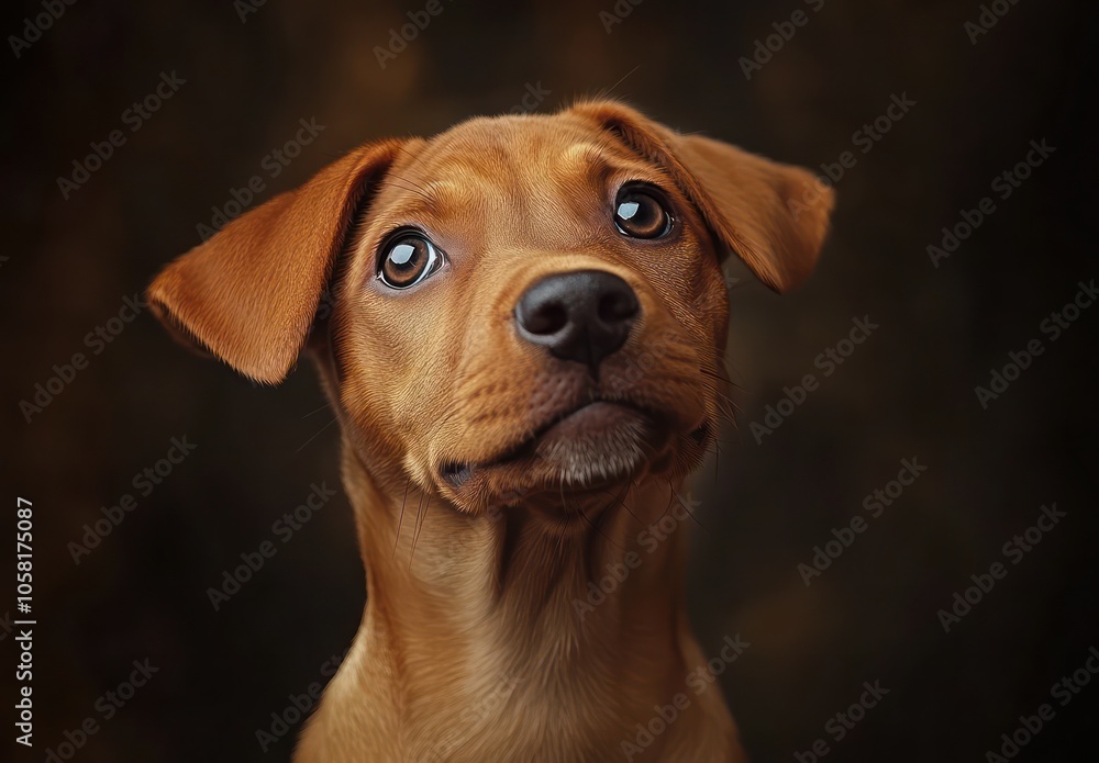 Adorable Puppy with Big, Expressive Eyes Adorable Puppy with Big, Expressive Eyes