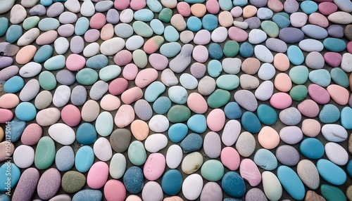 パステルカラーの石畳pastel colored cobblestones