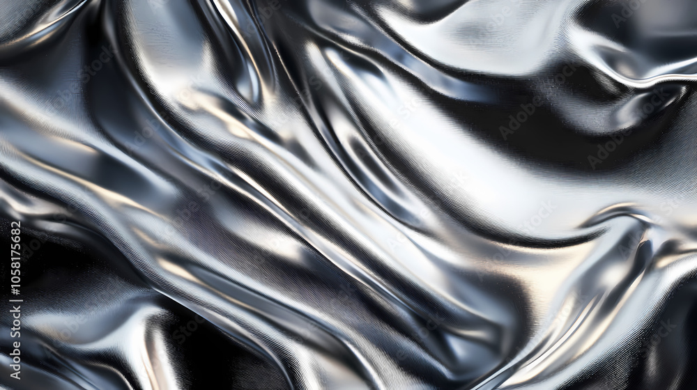 Close view brushed silver surface emphasizing luminous slick reflections textural details, metal, texture, smooth, shine, gloss, finish, light. Metallic Glaze. Illustration Close view brushed silver surface emphasizing luminous slick reflections textural details, metal, texture, smooth, shine, gloss, finish, light. Metallic Glaze. Illustration