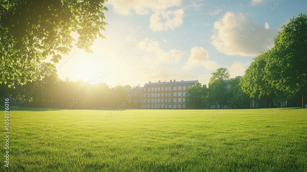Bright and Inviting Private English School Background Bright and Inviting Private English School Background
