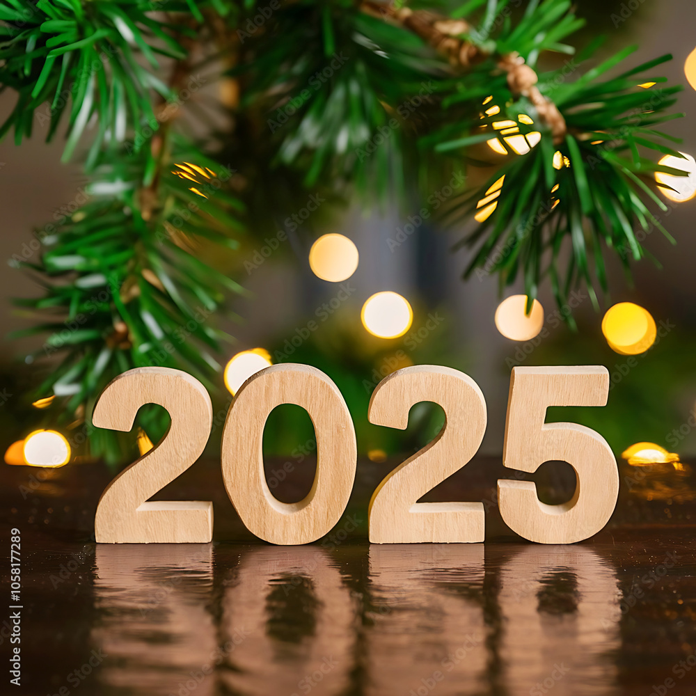Happy New Year 2025 celebration by AI generative Happy New Year 2025 celebration by AI generative