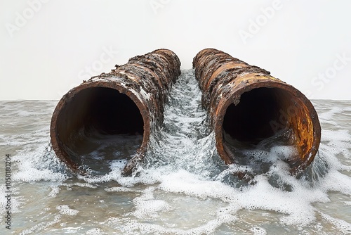 Unclean water comes out of the corroded conduit solution. Generative Ai