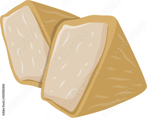 Indonesian food. Tahu bakso. Food illustration. vector format file.