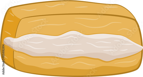 Indonesian food. Tahu bakso. Food illustration. vector format file.
