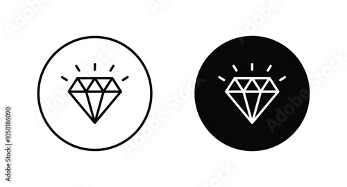 Diamond icon vector for web, computer and mobile app