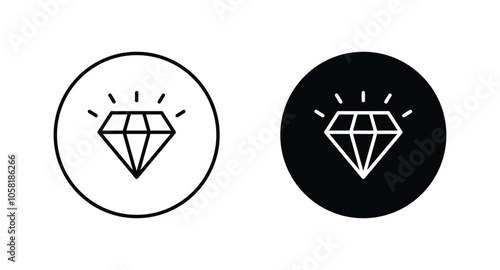 Diamond icon vector for web, computer and mobile app