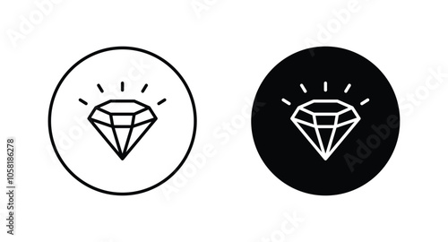 Diamond icon vector for web, computer and mobile app