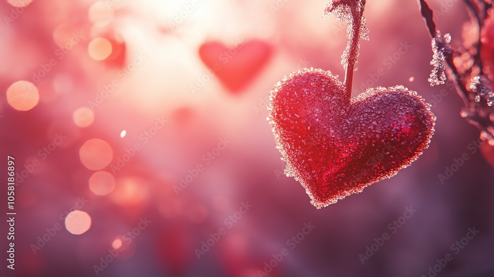 Valentines background with a hearts decor Valentines background with a hearts decor