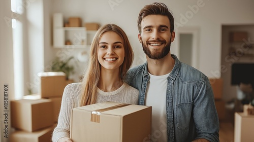 couple moving into a new home