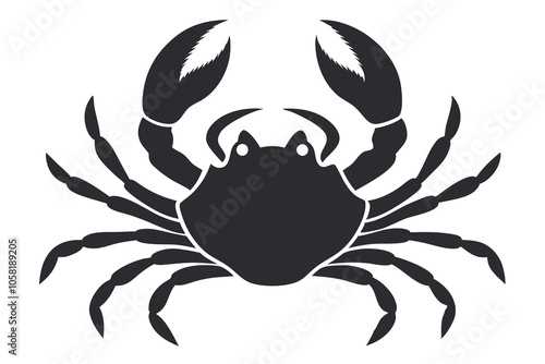 Crab Silhouette vector illustration white background D.eps