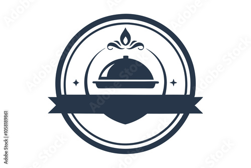 logo circular, catering clean silhouette color vector C.eps