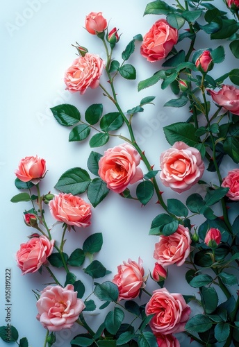 Wallpaper Mural Pink Roses Floral Arrangement Torontodigital.ca