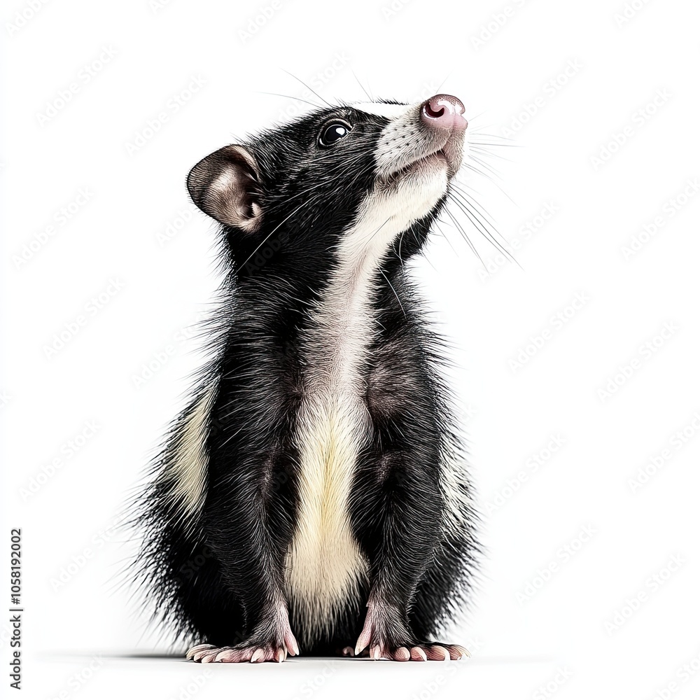 skunk isolated on white background skunk isolated on white background