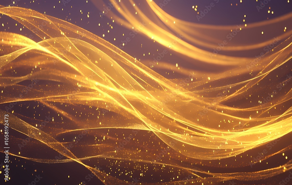 Obraz premium Flowing gold particles