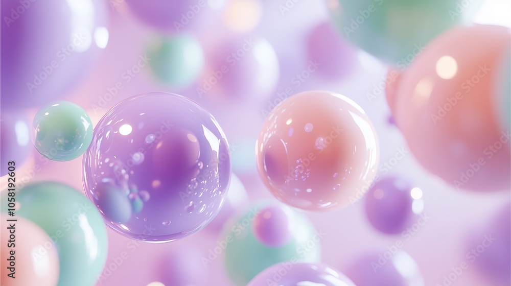 Soft pastel bubbles in lavender, mint, and peach tones, drifting gently against a blurred background, creating a calm effect. Soft pastel bubbles in lavender, mint, and peach tones, drifting gently against a blurred background, creating a calm effect.