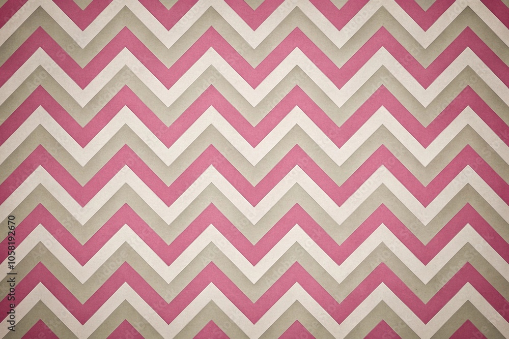 Geometric pattern of pink and white chevrons on a light gray or cream-colored background, contemporary style, bold accents, trendy design, modern interior Geometric pattern of pink and white chevrons on a light gray or cream-colored background, contemporary style, bold accents, trendy design, modern interior