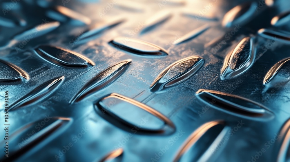 3D render of brushed metal diamond plate, intricate metallic texture with fine scratches, smooth diamond edges, light playing off the surface 3D render of brushed metal diamond plate, intricate metallic texture with fine scratches, smooth diamond edges, light playing off the surface