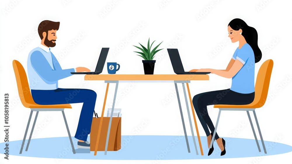 People Working Remotely with Laptops in a Casual Setting People Working Remotely with Laptops in a Casual Setting