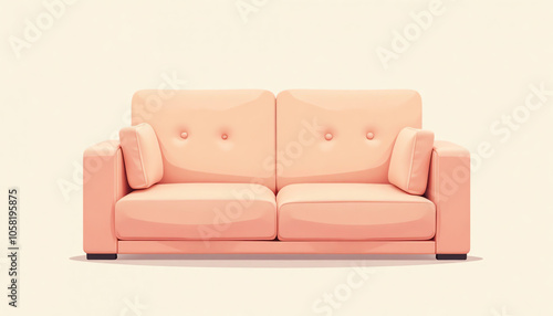 Pink Sofa, Chic Living Room, Modern Relaxation