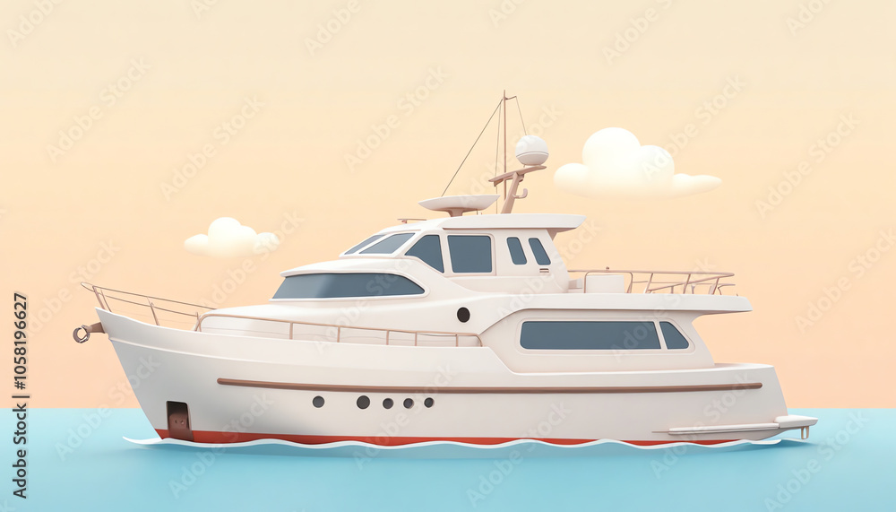 Cruise Ship 3D Model, Sophisticated White, Sea Voyage Cruise Ship 3D Model, Sophisticated White, Sea Voyage