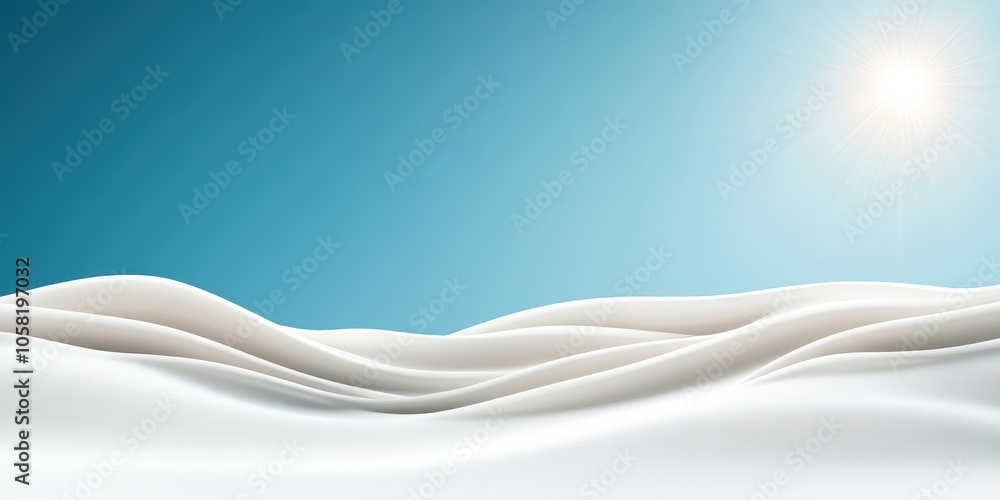 Serene White Sands Under Bright Blue Sky Serene White Sands Under Bright Blue Sky
