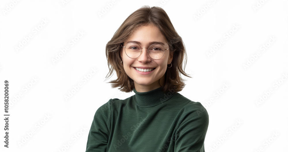 A young woman in comfortable, everyday attire showcases the casual, individual style of Western women in their teens and twenties. A young woman in comfortable, everyday attire showcases the casual, individual style of Western women in their teens and twenties.
