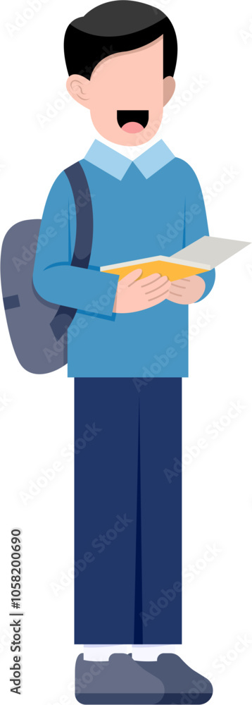 Faceless Character Of Male Student Faceless Character Of Male Student