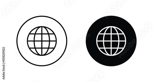 Go to web symbol icon. Globe icon vector