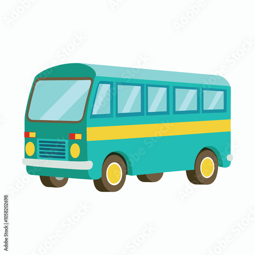 vector bus on a white background