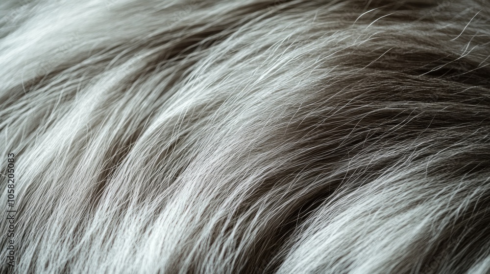 Close-up of soft fur, showcasing the intricate detail and texture of the animal's coat. Close-up of soft fur, showcasing the intricate detail and texture of the animal's coat.