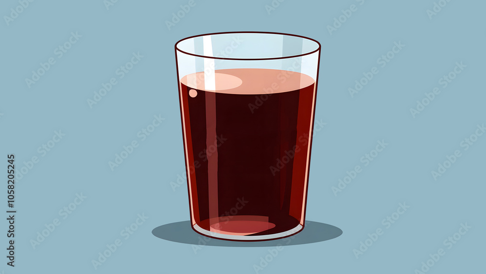 Illustration of a glass of cola Illustration of a glass of cola