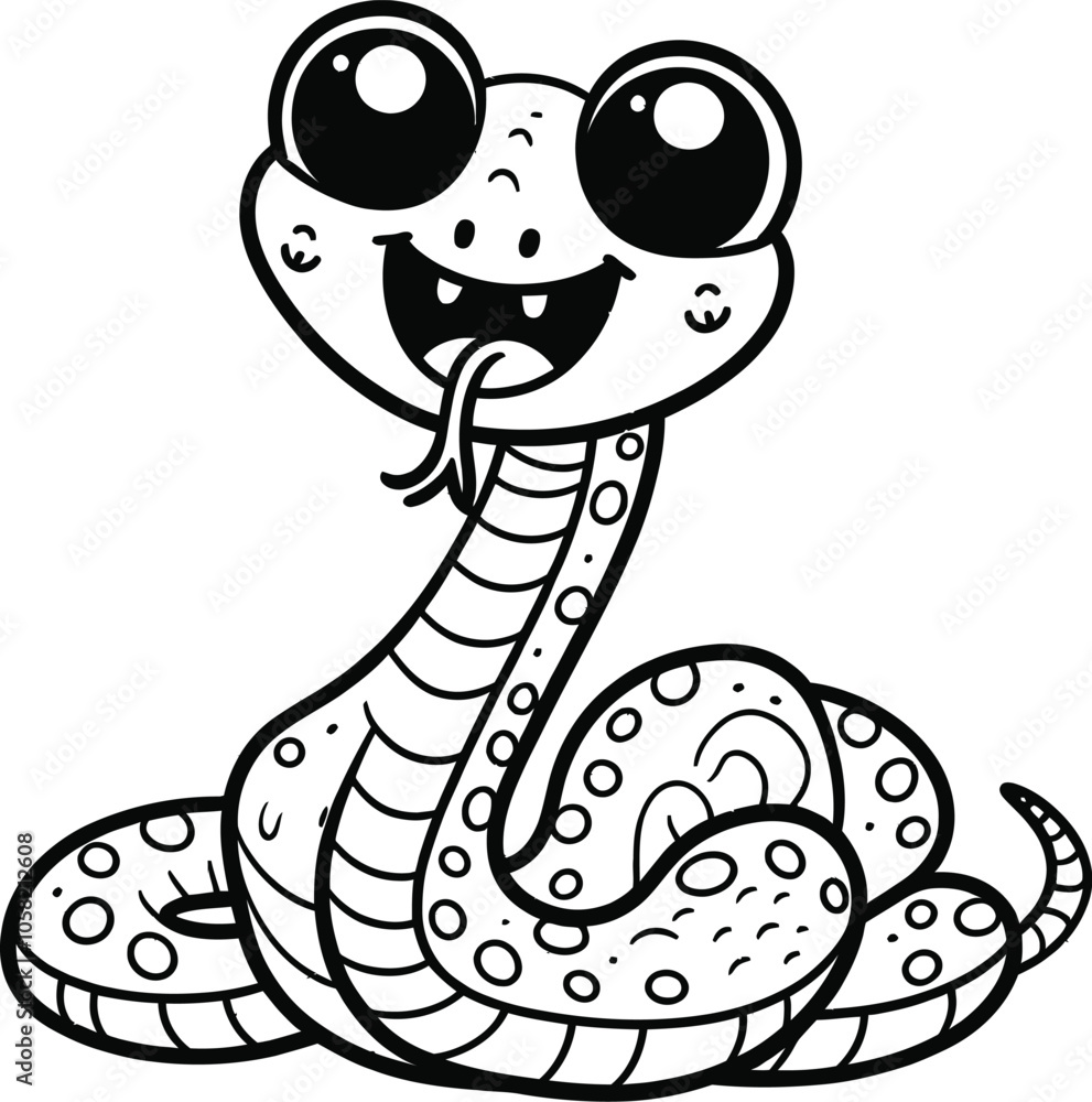 Fototapeta premium Sun, Cloud, Moon, Penguin, Ant, Apple, Dancing Butterfly Easy and bold coloring page for toddler