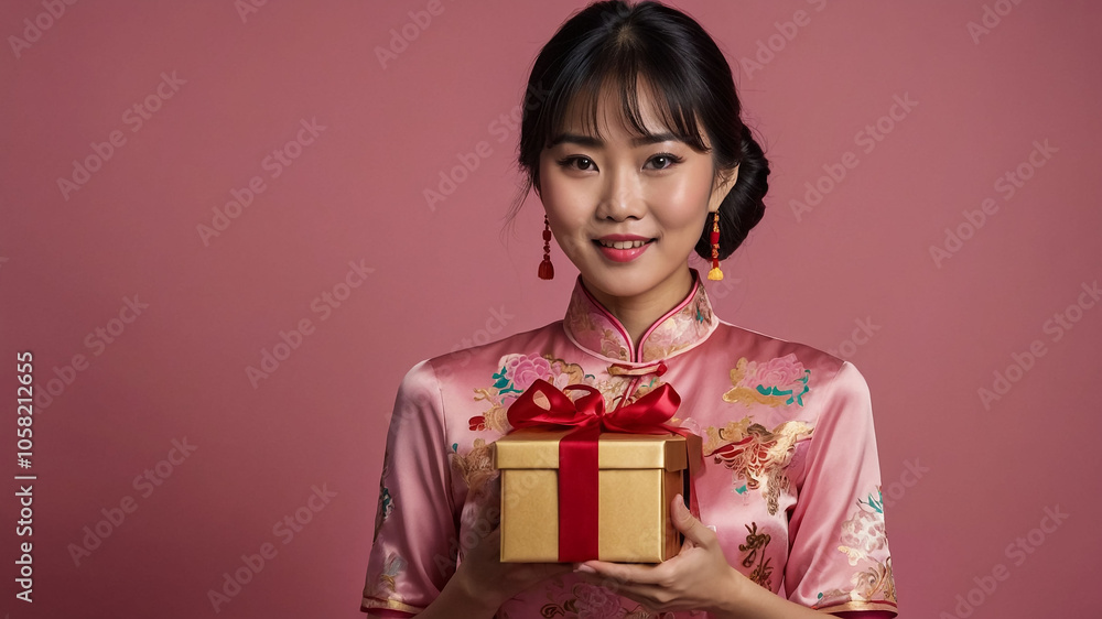 Beautiful womens wear dressing at Chinese New Year Beautiful womens wear dressing at Chinese New Year