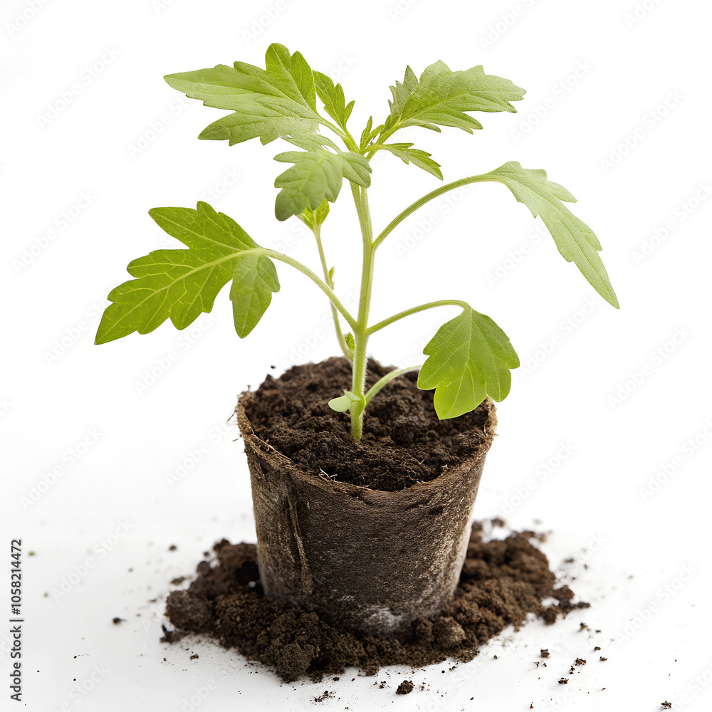 young plant in soil young plant in soil