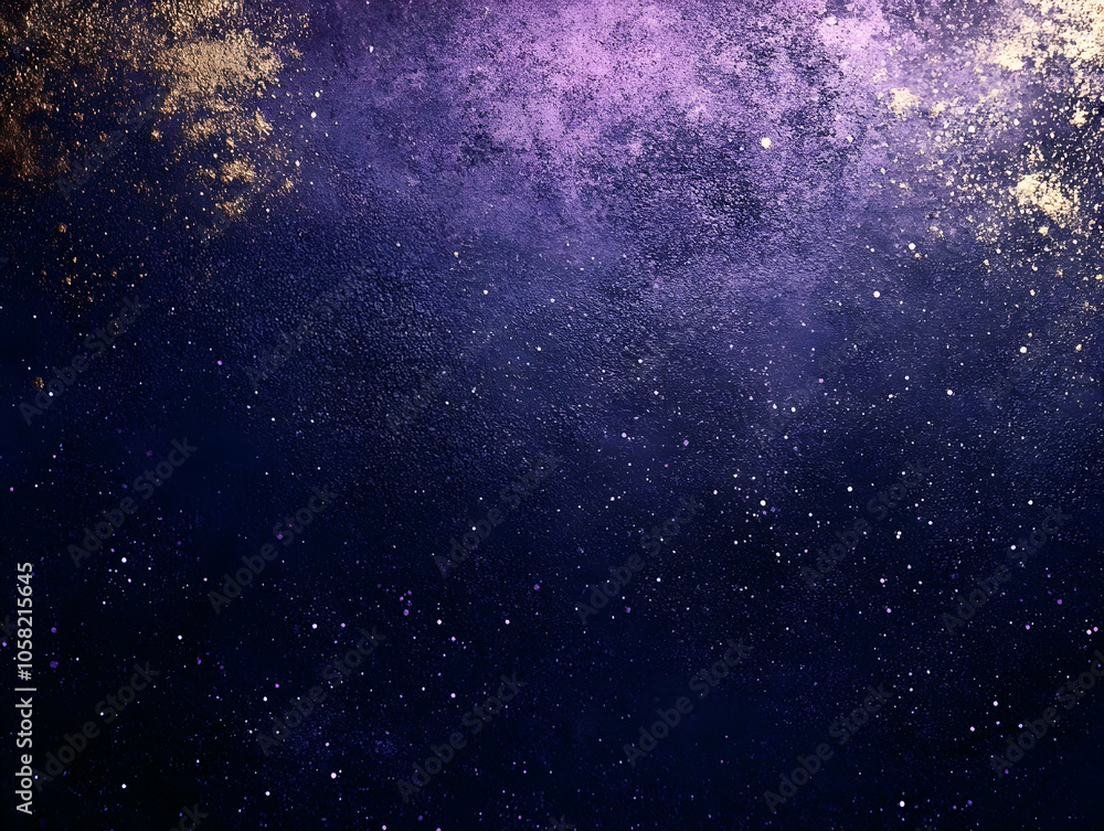 Abstract Background of Navy Blue, Purple, and Gold Glitter Abstract Background of Navy Blue, Purple, and Gold Glitter